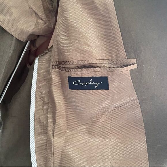 COPPLEY Linen 2 Button Front Blazer  Dark Taupe 42R - Picture 8 of 10